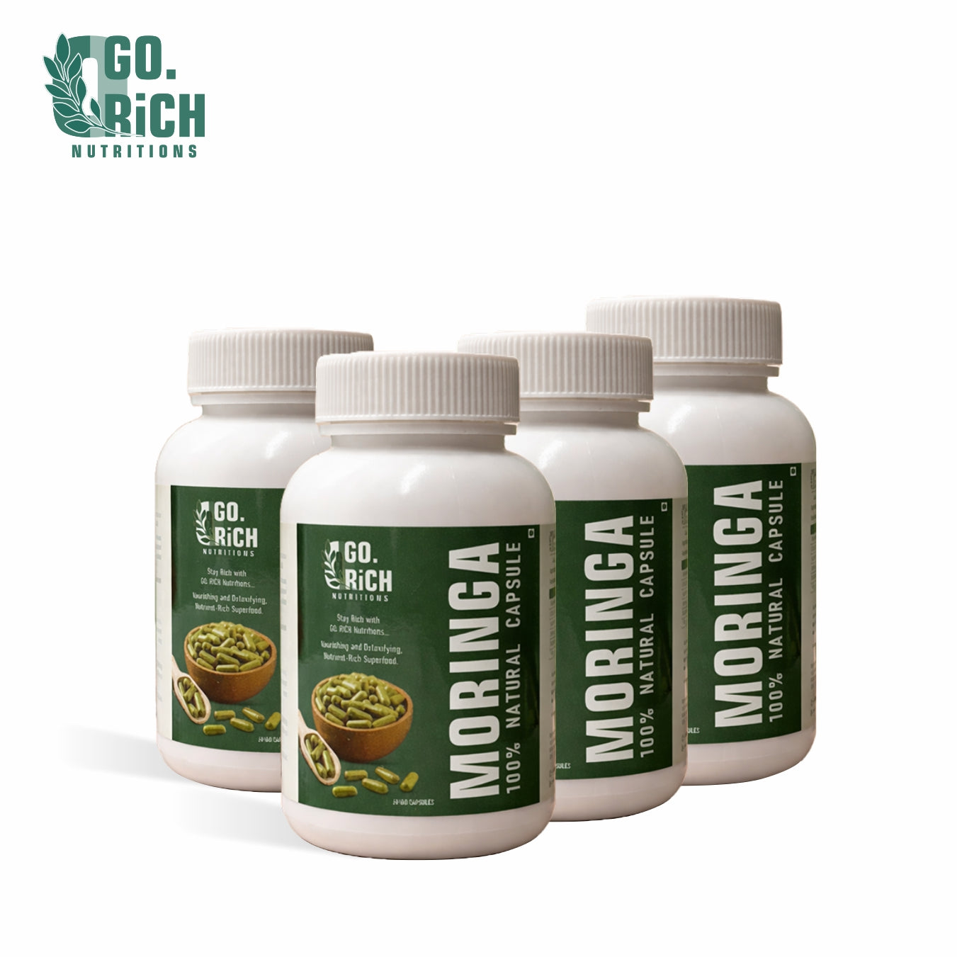 Natural Moringa Capsules - Superfood For Immunity, Energy And Weight Support (120 Tablets / Pack Of 2) – 2 Month Course
