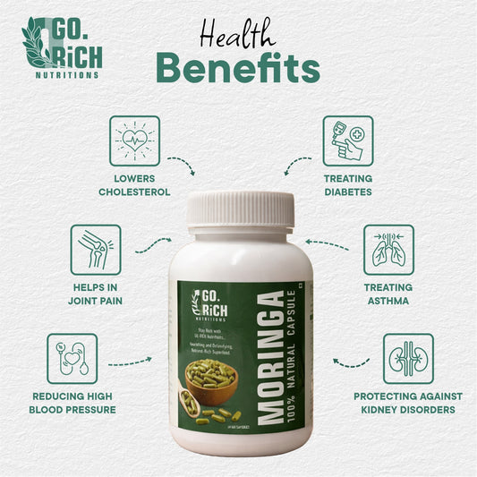 Natural Moringa Capsules - Superfood For Immunity, Energy And Weight Support (120 Tablets / Pack Of 2) – 2 Month Course