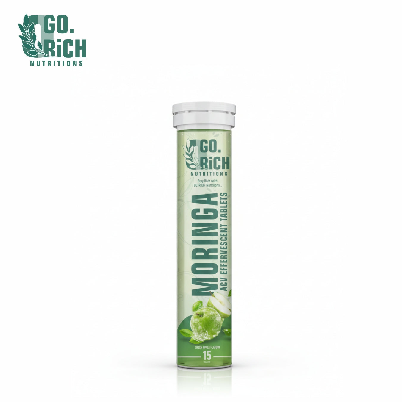 Moringa Acv Effervescent Tablets- For Craving Control, Metabolism And Weight Support (30 Acv Tablets / Pack Of 2) – 15 Day Pack