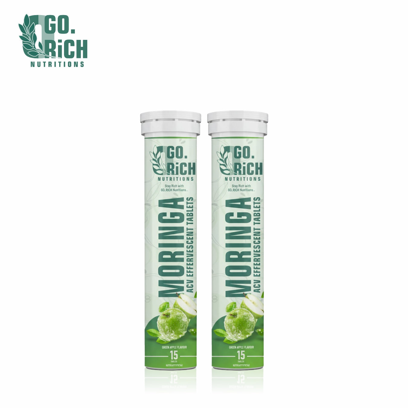 Moringa Acv Effervescent Tablets- For Craving Control, Metabolism And Weight Support (30 Acv Tablets / Pack Of 2) – 15 Day Pack