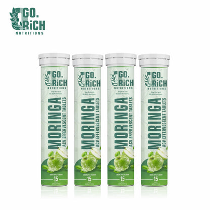 Moringa Acv Effervescent Tablets- For Craving Control, Metabolism And Weight Support (30 Acv Tablets / Pack Of 2) – 15 Day Pack