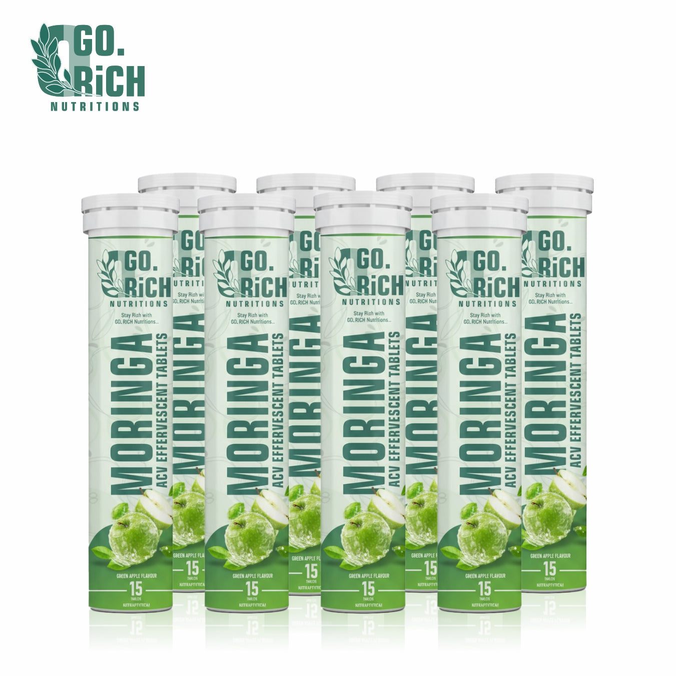 Moringa Acv Effervescent Tablets- For Craving Control, Metabolism And Weight Support (30 Acv Tablets / Pack Of 2) – 15 Day Pack