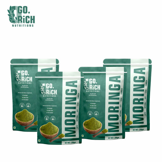 Natural Moringa Leaf Powder- Superfood For Energy And Metabolism Support (1 Kg / Pack Of 4)