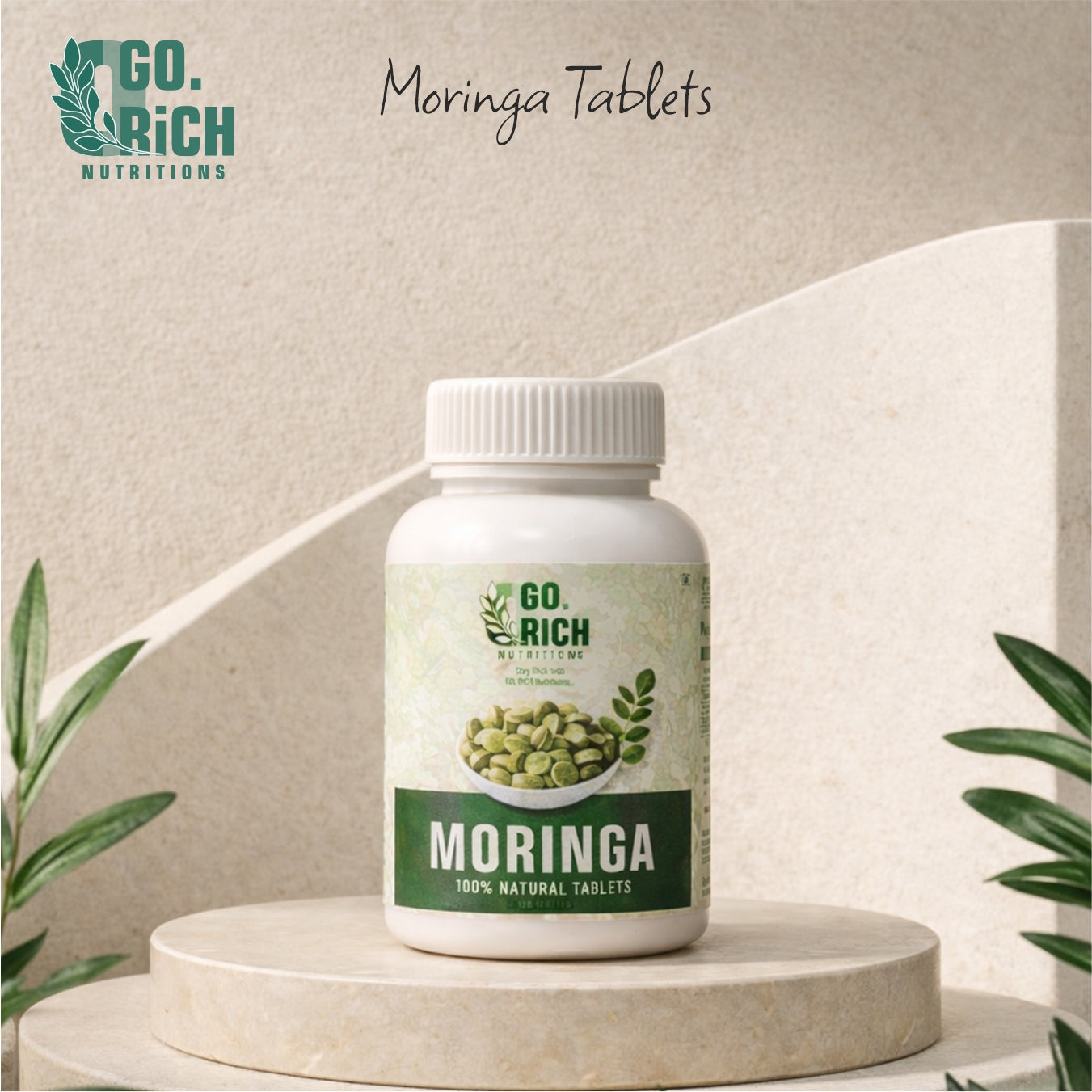 Natural Moringa Tablets- Superfood For Immunity, Energy And Weight Support (120 Tablets / Pack Of 1) - 1 Month Course