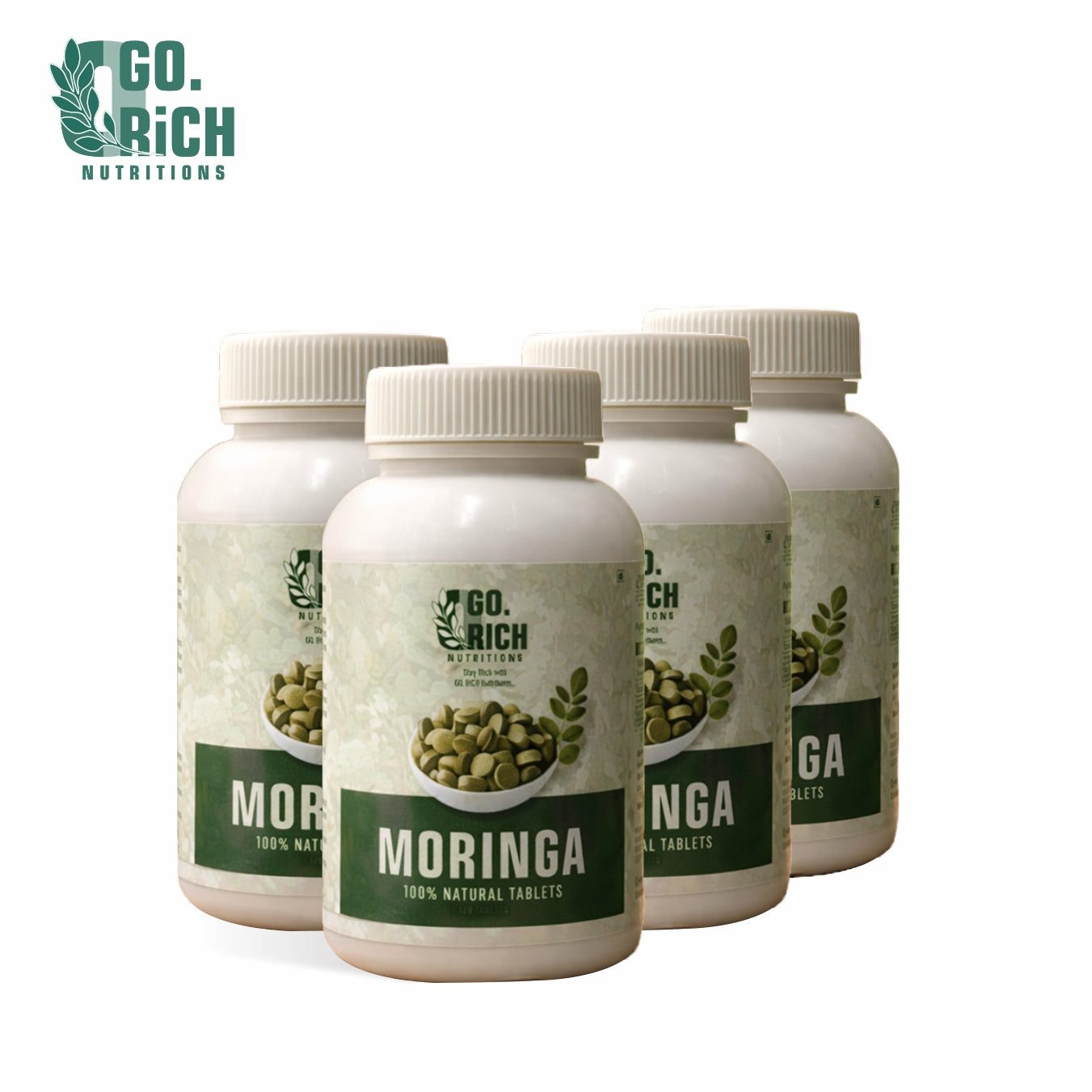 Natural Moringa Tablets- Superfood For Immunity, Energy And Weight Support (480 Tablets / Pack Of 4) – 4 Month Course