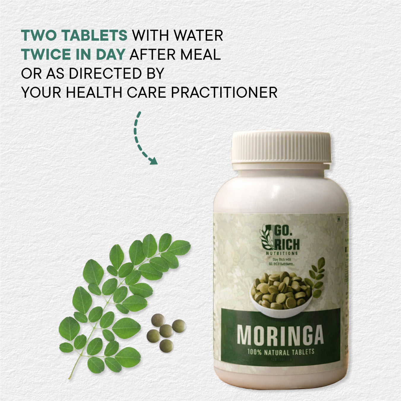 Natural Moringa Tablets- Superfood For Immunity, Energy And Weight Support (480 Tablets / Pack Of 4) – 4 Month Course